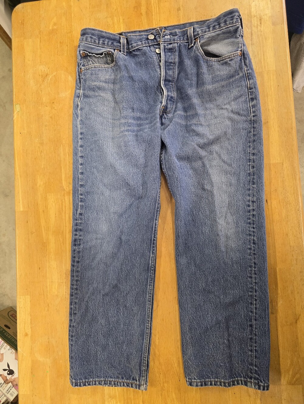 Vintage Y2K Levi's Men's 501 Button Fly Jeans BLANK Red Tag W36 L30